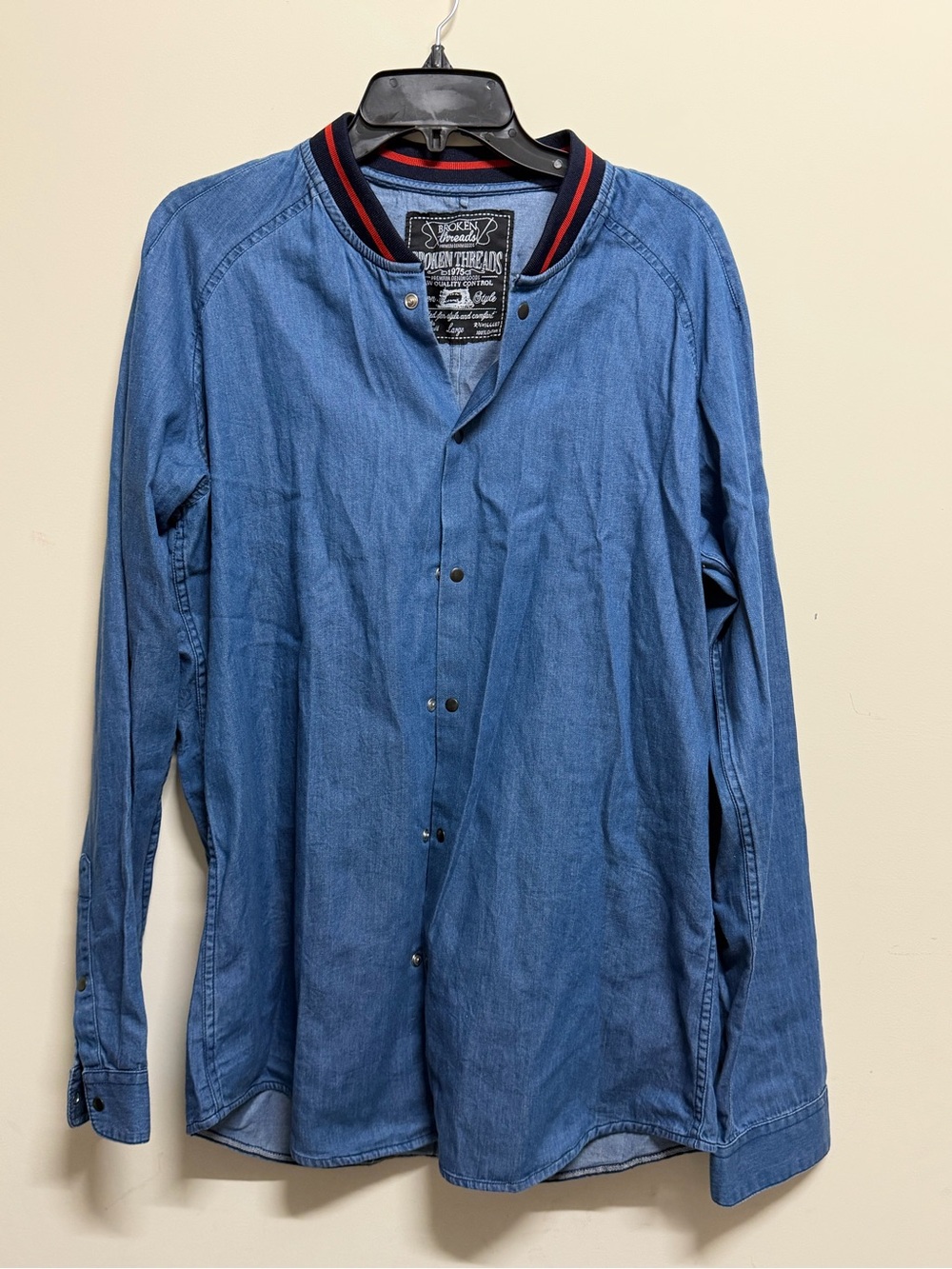 Denim Bomber Jean Jacket - Blue